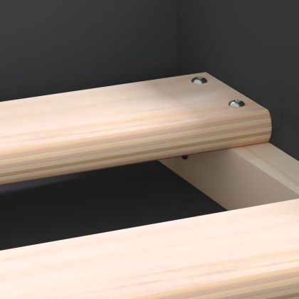 Рамка за легло, черна, 120x190 см, Small Double