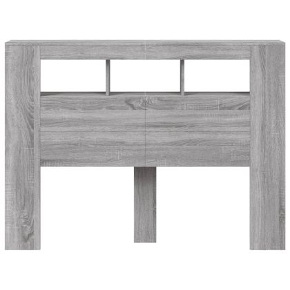 LED горна табла, сив сонома, 140x18,5x103,5 см, инженерно дърво