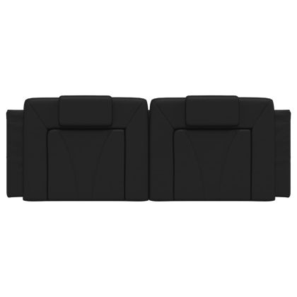 Мека табла за легло Viana, черна, 140 см, изкуствена кожа