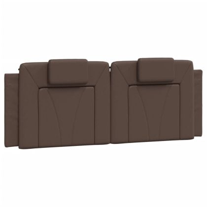 Мека табла за легло Viana, кафява, 140 см, изкуствена кожа