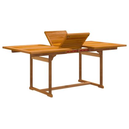 Градински трапезен комплект, 7 части, акация масив и textilene