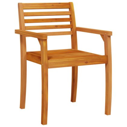 Градински столове, 2 бр, 59x55x85 см, акация масив