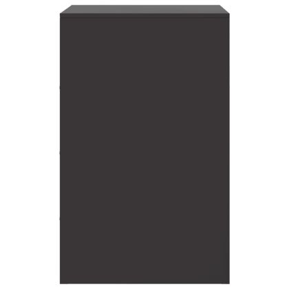 Нощно шкафче, черно, 34,5x39x62 см, стомана