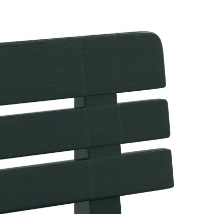 Градинска пейка, зелена, 110x52x71 см, полипропилен