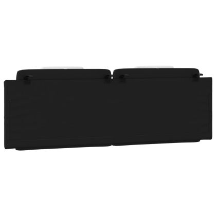 Мека табла за легло Viana, черна и бяла, 160 см, изкуствена кожа