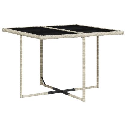 Градински трапезен комплект 5 части с възглавници светлосив