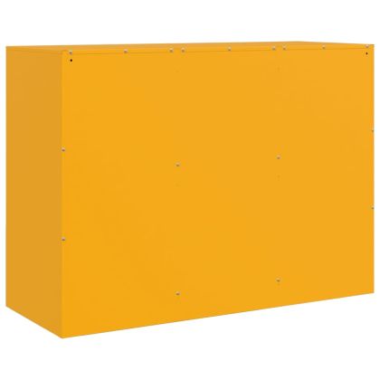 Бюфет, горчица жълто, 99x39x73 см, стомана
