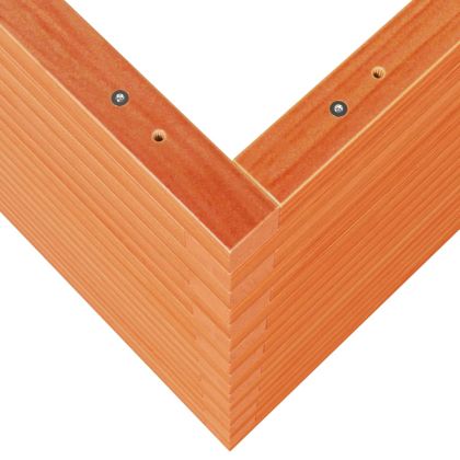 Градинска кашпа, восъчнокафяв, 110x60x68,5см борово дърво масив