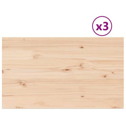 Плотове за маси, 3 бр, 80x47x1,7 см, правоъгълни, бор масив