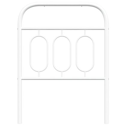 Метална резервна табла за легло, бяла, 75 см