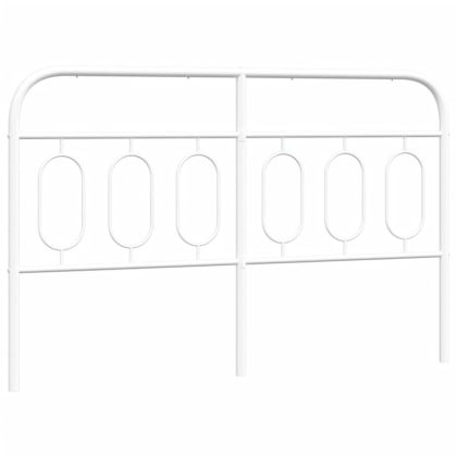 Метална резервна табла за легло, бяла, 140 см