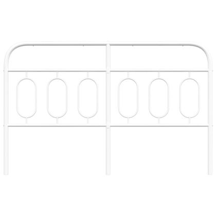 Метална резервна табла за легло, бяла, 140 см