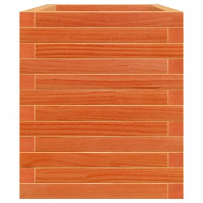 Градинска кашпа, восъчнокафява, 70x40x46 см, борово дърво масив