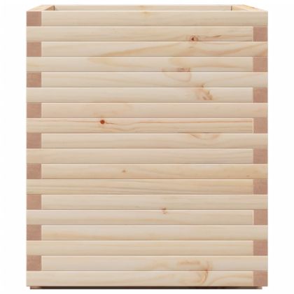 Градинска кашпа 60x60x72 см масивна борова дървесина