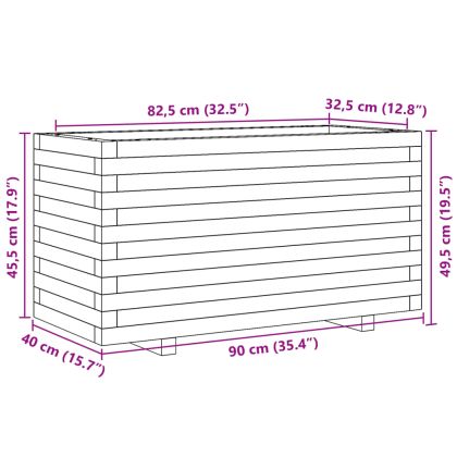 Градинска кашпа 90x40x49,5 см импрегниран бор