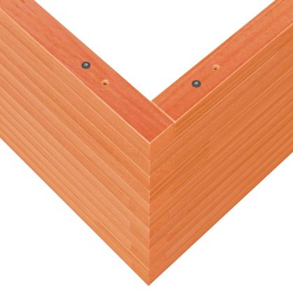 Градинска кашпа, восъчнокафяв 110x110x46 см борово дърво масив