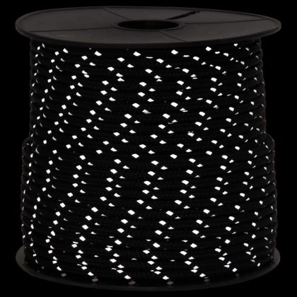 Опъващо въже за палатка с рефлекторни ленти и ключове 50 м 4 мм