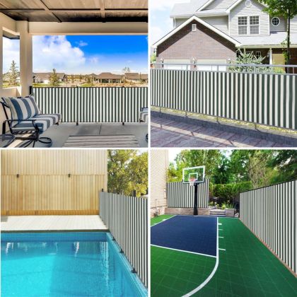 Засенчваща мрежа зелено и бяло 2x10 м HDPE 195 г/м²