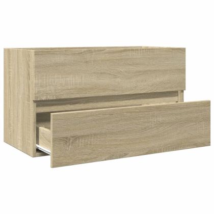 Долен шкаф за мивка, дъб сонома, 80x38,5x45 см, инженерно дърво
