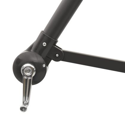 Градински чадър със стоманен прът, бял, 290x290x238 см