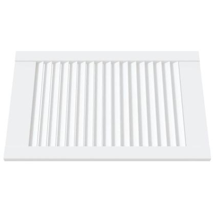 Врати за шкафове решетен дизайн 2 бр бял 61,5x39,4 см бор масив