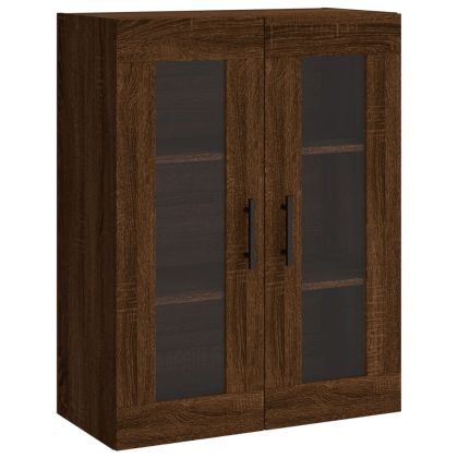 Стенен шкаф кафяв дъб 69,5x34x90 см