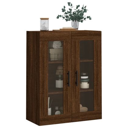 Стенен шкаф кафяв дъб 69,5x34x90 см