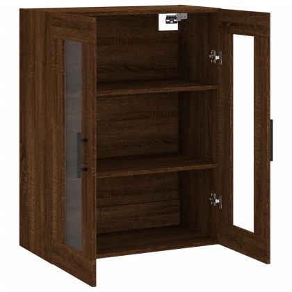 Стенен шкаф кафяв дъб 69,5x34x90 см