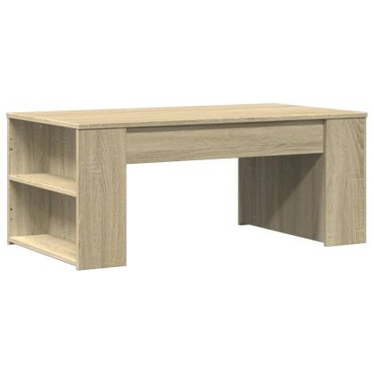 Кафе маса, дъб сонома, 102x55x42 см, инженерно дърво