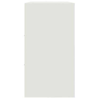 Бюфет, бял, 99x39x73 см, стомана