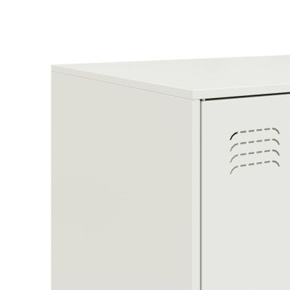 Бюфет, бял, 99x39x73 см, стомана