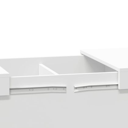 Кафе маса, бяла, 100x55x40 см, инженерно дърво