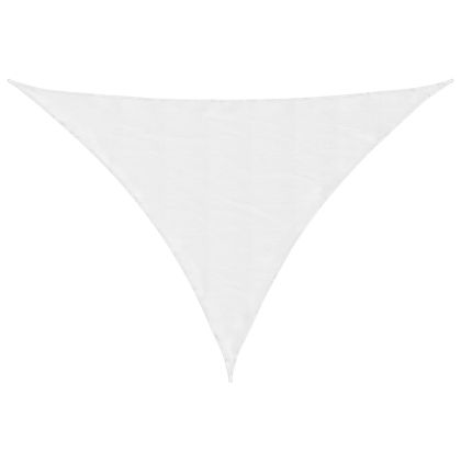 Слънцезащитно платно бяло 7x5x5 м 100% полиестер Оксфорд