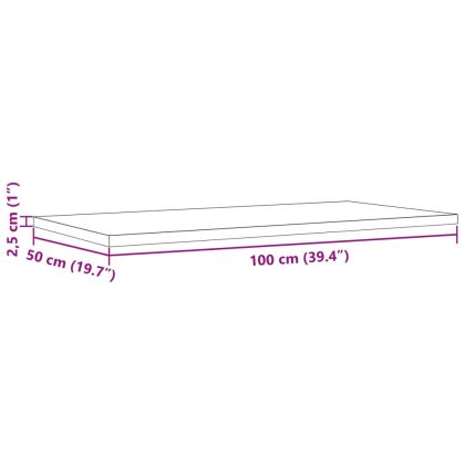 Плотове за маси, 4 бр, 100x50x2,5 см, правоъгълни, бор масив