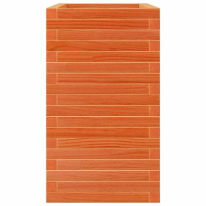 Градински сандък восъчнокафяв 70x40x68,5 см борово дърво масив