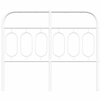 Метална резервна табла за легло, бяла, 120 см