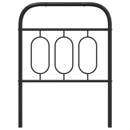 Метална резервна табла за легло, черна, 75 см