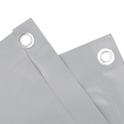 Параван за тераса, сив, 400x120 см, PVC