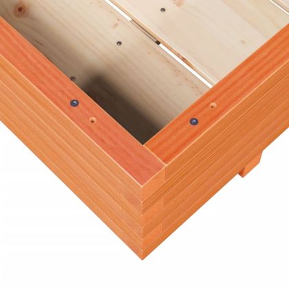 Градинска кашпа, восъчнокафява, 90x60x26,5 см, бор масив