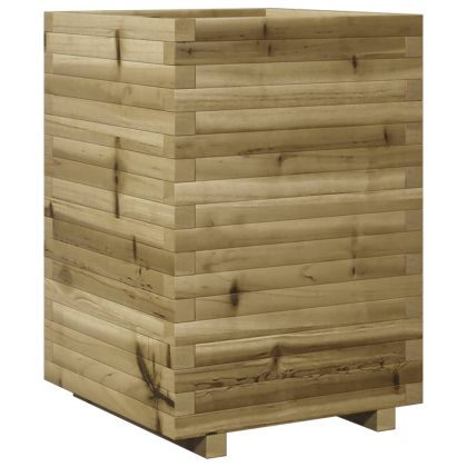 Градинска кашпа 50x50x72 см импрегниран бор