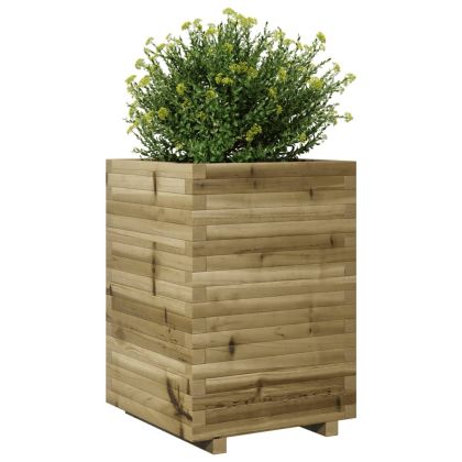 Градинска кашпа 50x50x72 см импрегниран бор