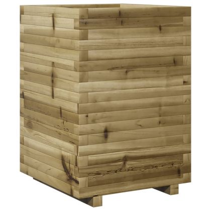 Градинска кашпа 50x50x72 см импрегниран бор