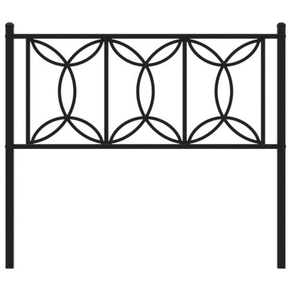 Метална резервна табла за легло, черна, 107 см