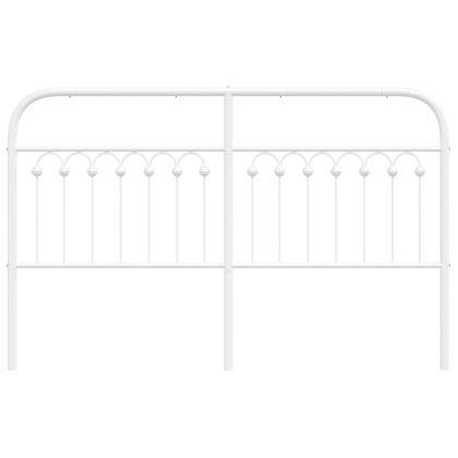 Метална резервна табла за легло, бяла, 150 см