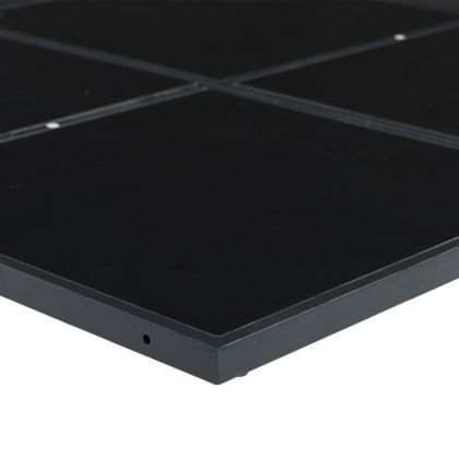 Градински трапезен комплект възглавници 5 части черен полиратан