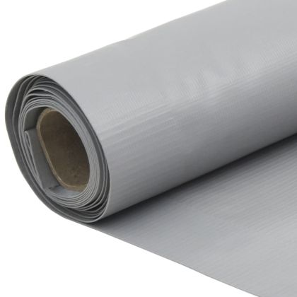 Параван за тераса, сив, 700x120 см, PVC