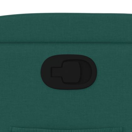 Изправящ реклайнер стол, тъмнозелен, текстил