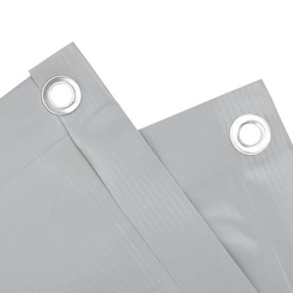 Параван за тераса, сив, 600x120 см, PVC