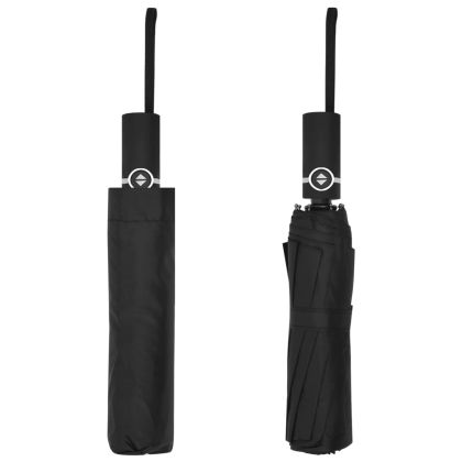 Автоматичен сгъваем чадър черен 104 см