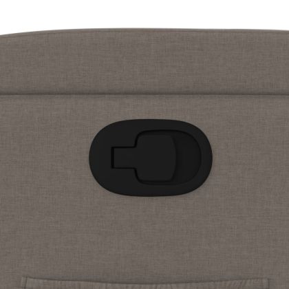 Изправящ реклайнер стол, таупе, текстил